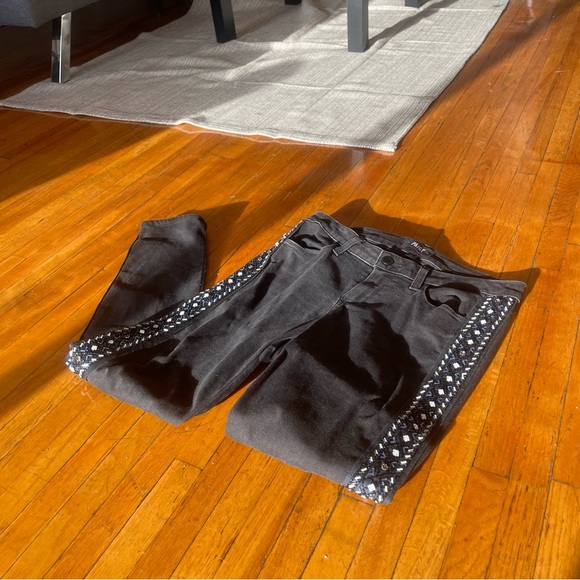 $339 PAIGE Verdugo Ankle Beaded Yuna Tux Midrise Skinny Jeans - Picture 3 of 6